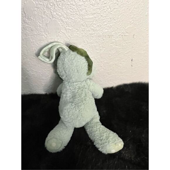 Kelly Toy Kelly Baby Dinosaur Plush Rattle 8” Green/White Polka Dot - Picture 3 of 3